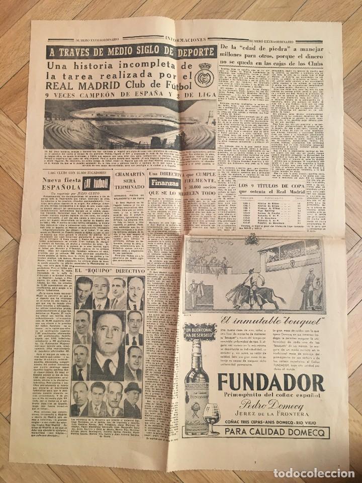 Sports collectibles: RECORTE NUMERO EXTRAORDINARIO REAL MADRID EQUIPO DIRECTIVO SANTIAGO BERNABEU