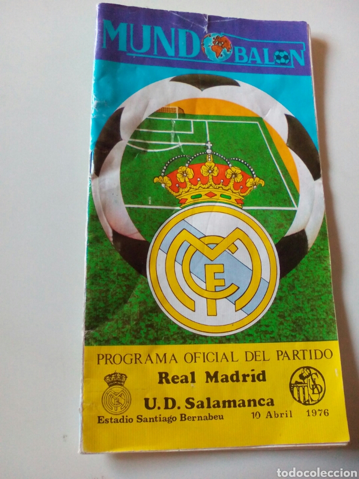 Coleccionismo deportivo: PROGRAMA OFICIAL DEL PARTIDO REAL MADRID U.D. SALAMANCA 1976 - Foto 1