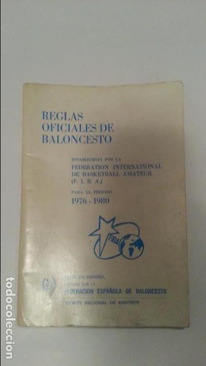 Sports collectibles: REGLAS OFICIALES DE BALONCESTO PARA EL PERIODO 1976 - 1980