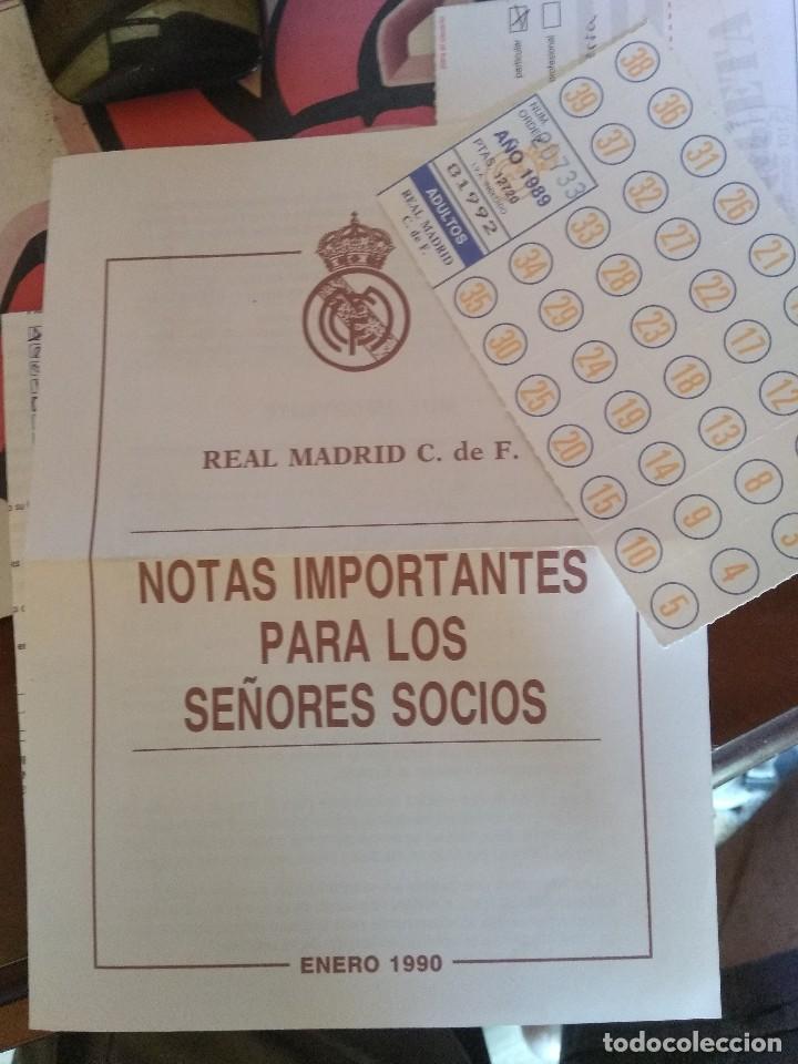 Coleccionismo deportivo: Real Madrid - Cuotas de Socios Enero 1990 - Foto 1