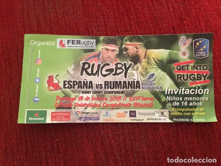 Sports collectibles: R4407 ENTRADA TICKET CAMPEONATO DE EUROPA DE RUGBY ESPA&Ntilde;A RUMANIA 2018