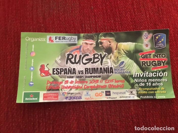 Sports collectibles: R4408 ENTRADA TICKET CAMPEONATO DE EUROPA DE RUGBY ESPA&Ntilde;A RUMANIA 2018
