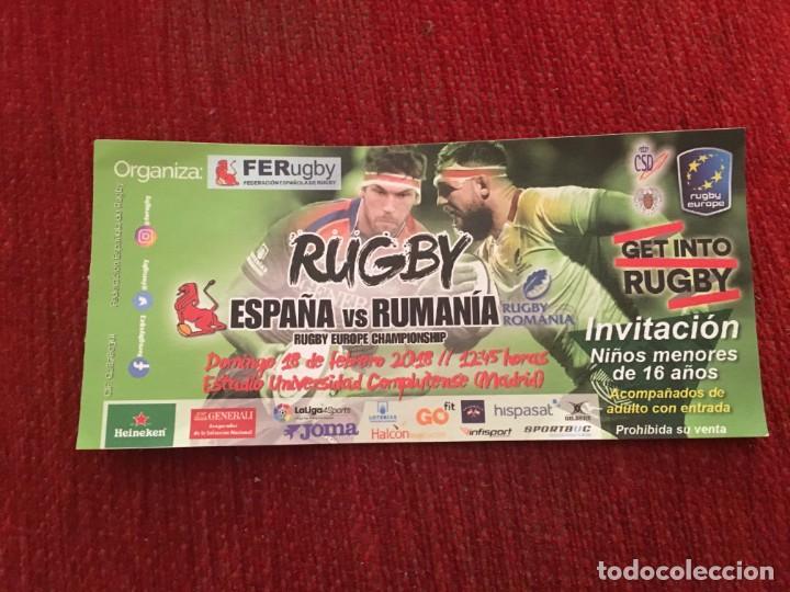 Sports collectibles: R4409 ENTRADA TICKET CAMPEONATO DE EUROPA DE RUGBY ESPA&Ntilde;A RUMANIA 2018