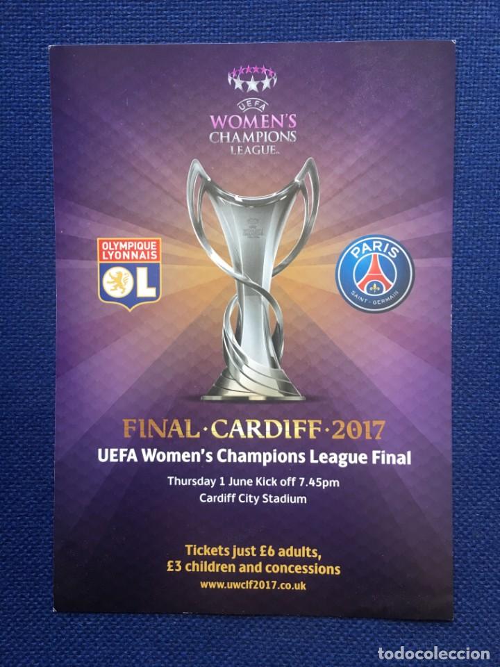 Sports collectibles: FANZINE FINAL UEFA CHAMPIONS LEAGUE MUJERES 2017 OLYMPIQUE LYONNAIS PSG CARDIFF