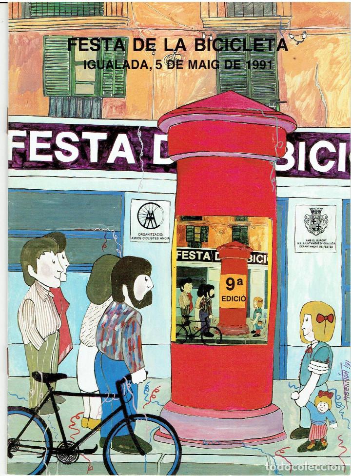 Coleccionismo deportivo: FESTA DE LA BICICLETA, IGUALADA, 5 DE MAIG DE 1991 - Foto 1