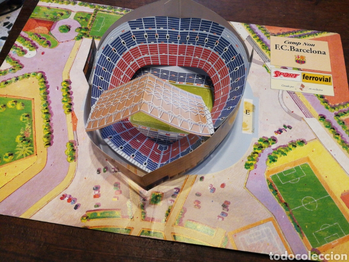 Sports collectibles: MAQUETA F.C.BARCELONA- AMPLIACI&Oacute;N DEL CAMP NOU, SPORT- FERROVIAL.