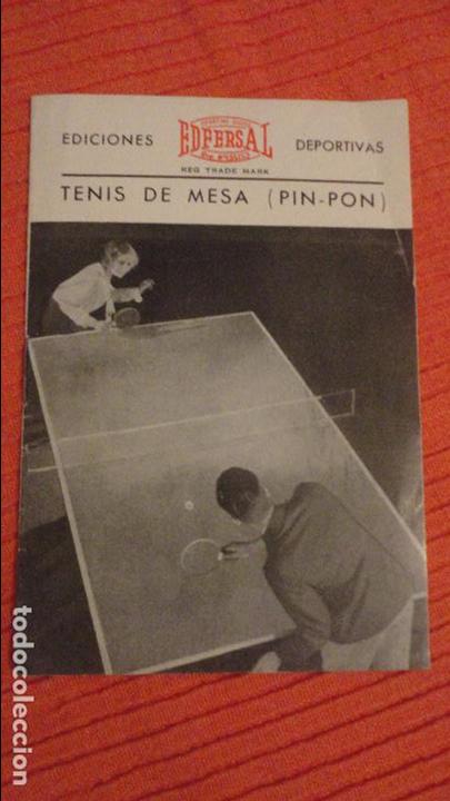 Coleccionismo deportivo: REGLAMENTO TENIS DE MESA.PIN PON.EDICIONES DEPORTIVAS EDFERSAL. - Foto 1