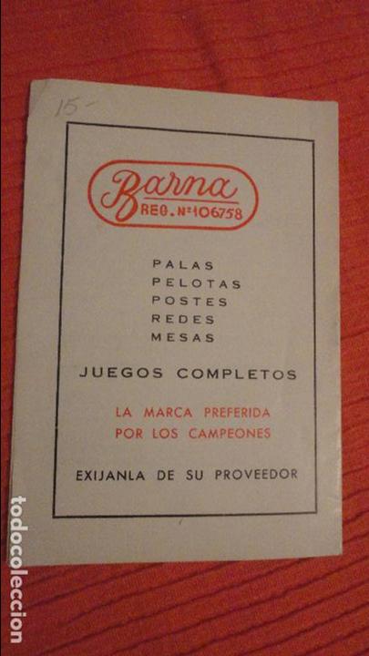 Coleccionismo deportivo: REGLAMENTO TENIS DE MESA.PIN PON.EDICIONES DEPORTIVAS EDFERSAL. - Foto 5