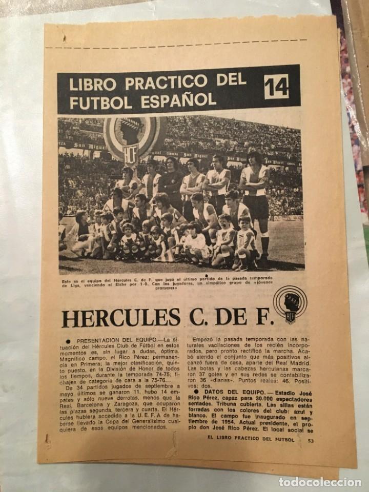 Coleccionismo deportivo: LIBRO PRACTICO DEL FUTBOL ESPA&Ntilde;OL N&ordm; 14 DEDICADO AL HERCULES - Foto 1