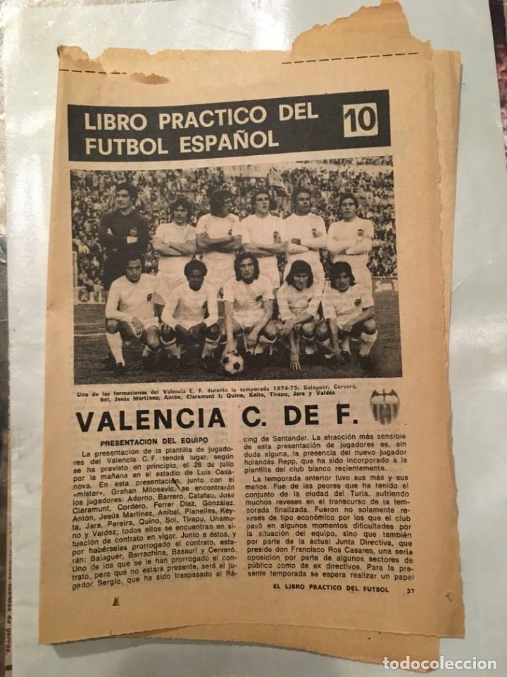Coleccionismo deportivo: LIBRO PRACTICO DEL FUTBOL ESPA&Ntilde;OL N&ordm; 10 DEDICADO AL VALENCIA - Foto 1