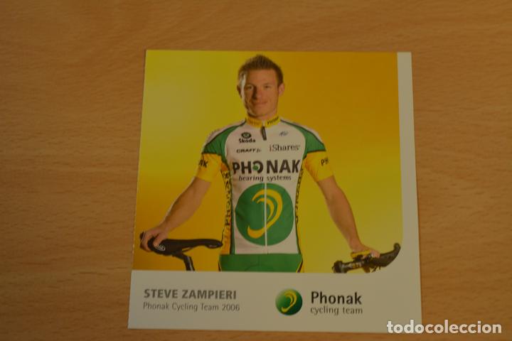 Sports collectibles: POSTAL DEL CICLISTA STEVE ZAMPIERI (PHONAK)