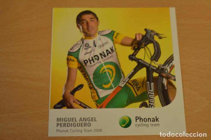 Coleccionismo deportivo: POSTAL DEL CICLISTA MIGUEL ANGEL PERDIGUERO (PHONAK) - Foto 1