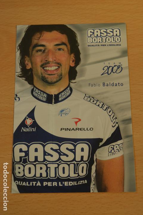 Coleccionismo deportivo: POSTAL DEL CICLISTA FABIO BALDATO (FASSA BORTOLO) - Foto 1