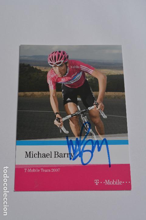 Coleccionismo deportivo: POSTAL AUTOGRAFIADA DEL CICLISTA MICHAEL BARRY (TELEKOM) - Foto 1