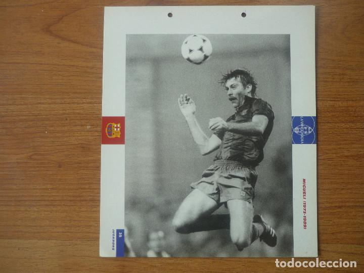 Sports collectibles: LAMINA MAXI CROMO EL GRAN ALBUM BAR&Ccedil;A VANGUARDIA 35 MIGUELI - BARCELONA 27 X 23 CMS.