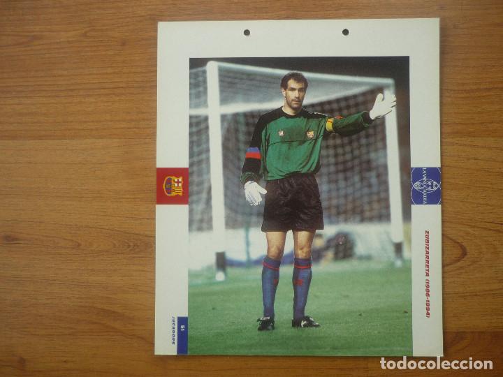 Sports collectibles: LAMINA MAXI CROMO EL GRAN ALBUM BAR&Ccedil;A VANGUARDIA 51 ANDONI ZUBIZARRETA - BARCELONA 27 X 23 CMS.