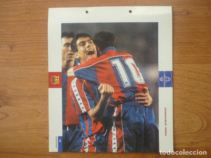Sports collectibles: LAMINA MAXI CROMO EL GRAN ALBUM BAR&Ccedil;A VANGUARDIA 26 PEP GUARDIOLA - BARCELONA 27 X 23 CMS.