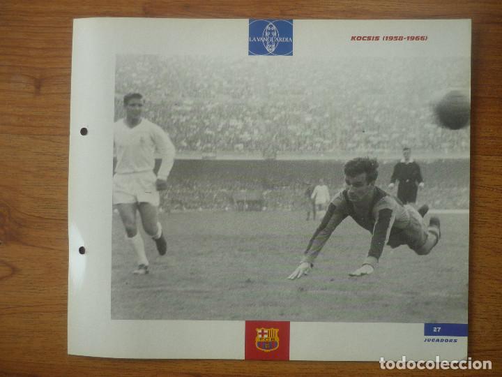 Sports collectibles: LAMINA MAXI CROMO EL GRAN ALBUM BAR&Ccedil;A VANGUARDIA 27 SANDOR KOCSIS - BARCELONA 27 X 23 CMS.