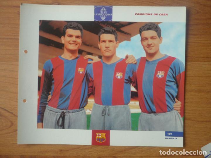 Sports collectibles: LAMINA MAXI CROMO EL GRAN ALBUM BAR&Ccedil;A VANGUARDIA 109 GENSANA SEGARRA VERGES - BARCELONA 27 X 23 CMS.