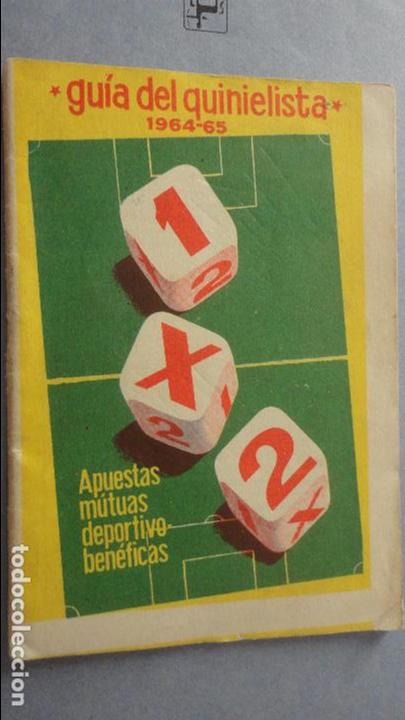 Sports collectibles: GUIA DEL QUINIELISTA.APUESTAS MUTUAS DEPORTIVO BENEFICAS.1964-65