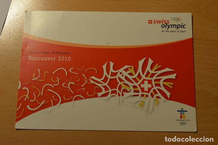 Sports collectibles: TARJETA DEL EQUIPO OLIMPICO SUIZO.VANCOUVER 2010