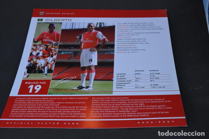 Sports collectibles: FIVAH DEL JUAGDOR DE FUTBOL HILBERTO (ARSENAL)