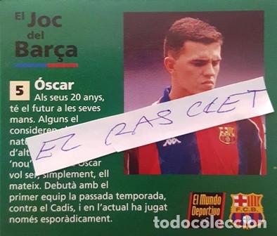 Coleccionismo deportivo: FICHA TECNICA - EL JOC DEL BAR&Ccedil;A - N&ordm; 5 -  OSCAR  - - Foto 1