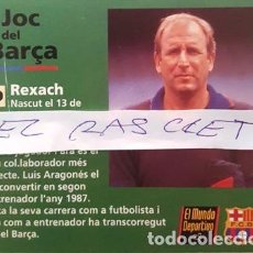 Coleccionismo deportivo: FICHA TECNICA - EL JOC DEL BARÇA - Nº 19 - REXACH -