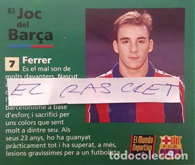 Coleccionismo deportivo: FICHA TECNICA - EL JOC DEL BAR&Ccedil;A - N&ordm; 7 -  FERRER  - - Foto 1