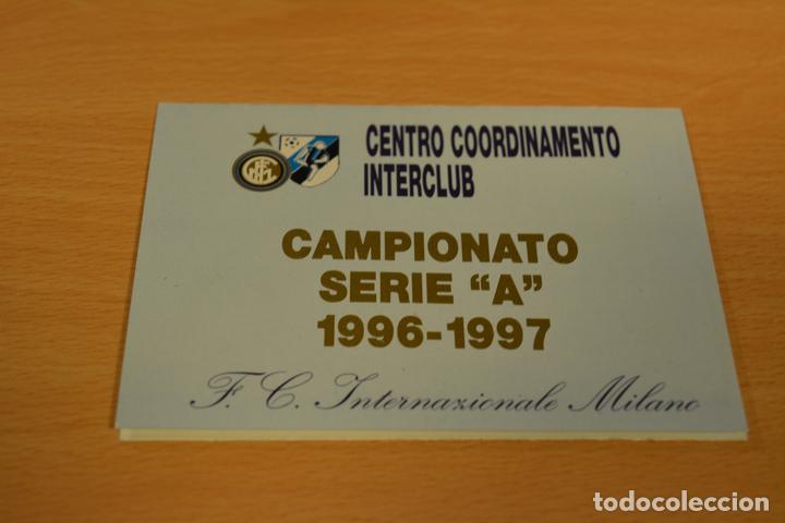 Sammelleidenschaft Sport: CALENDARIO DE LA SERIE A ITALUANA DE FUTBOL TEMPORADA 1996-97.INTER MILAN