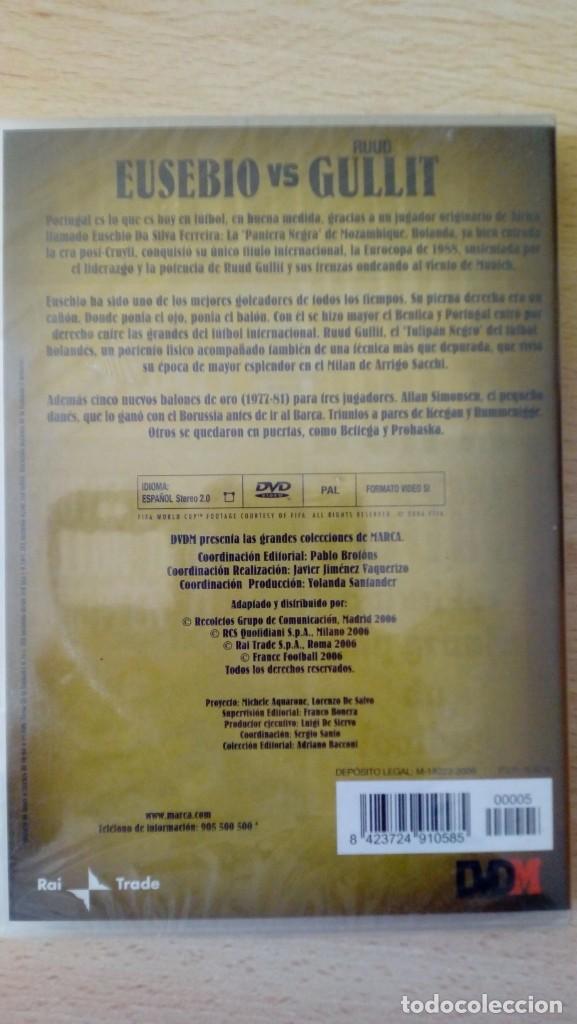 Coleccionismo deportivo: Dvd n&ordm;5 de la Colecci&oacute;n Duelos de Oro. Eusebio vs Gullit. Marca. Precintado - Foto 2