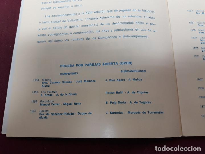 Coleccionismo deportivo: XVIII CAMPEONATO BRIDGE  VALLLADOLID - Foto 4