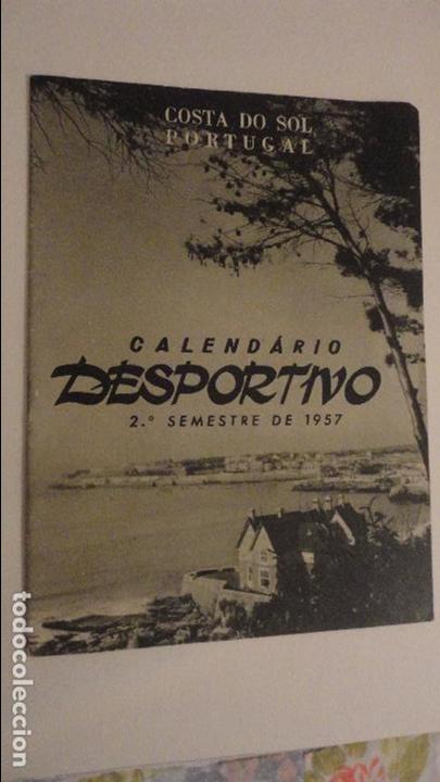 Sammelleidenschaft Sport: ANTIGUO CALENDARIO DESPORTIVO.COSTA DO SOL PORTUGAL 1957 JUNTA TURISMO CASCAIS.