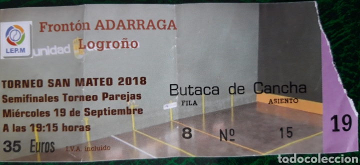 Coleccionismo deportivo: ENTRADA FERIA DE PELOTA SAN MATEO 2018 - Foto 1