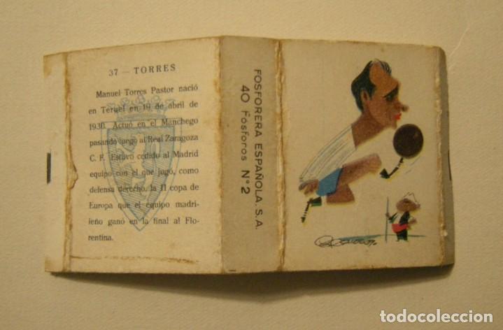 Sammelleidenschaft Sport: TORRES REAL ZARAGOZA. CAJA DE CERILLAS. ESTADO EL DE LA FOTO