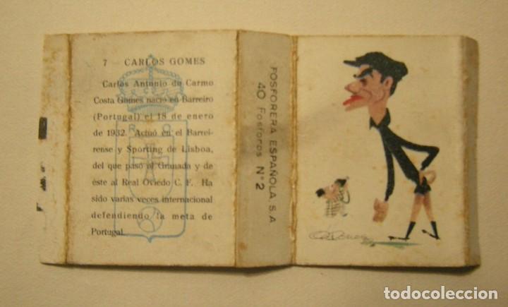 Sammelleidenschaft Sport: CARLOS GOMES JUGADOR DEL REAL OVIEDO CAJA DE CERILLAS  ESTADO EL DE LA FOTO