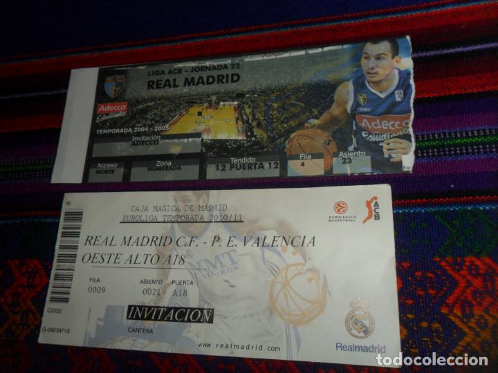 Sammelleidenschaft Sport: ENTRADA EUROLIGA 2010 11 REAL MADRID P.E. VALENCIA Y LIGA ACB 2004 05 ADECCO ESTUDIANTES REAL MADRID