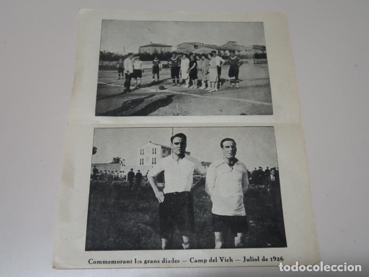 Sammelleidenschaft Sport: Dos fotos impresas. Futbol. Camp del Vich [Vic]. Juliol de 1926