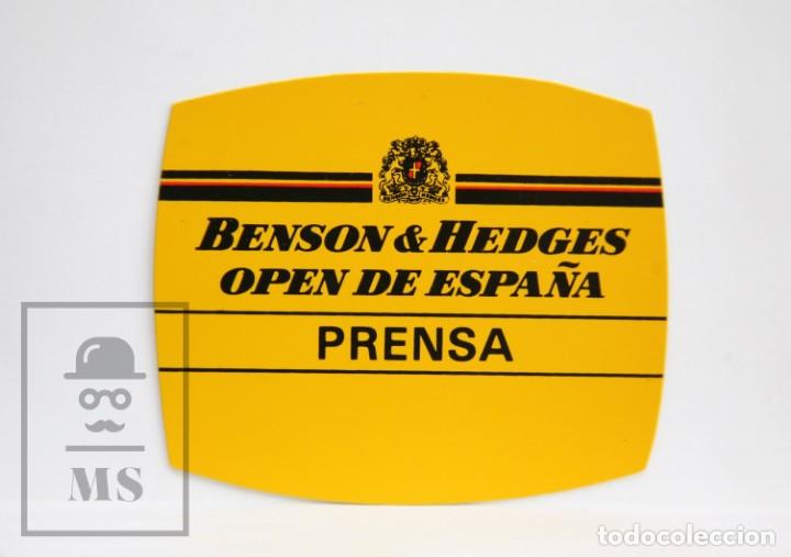 Sammelleidenschaft Sport: Pase / Tarjeta de Prensa - Benson & Hedges. Open de Espa&ntilde;a de Golf - A&ntilde;os 80