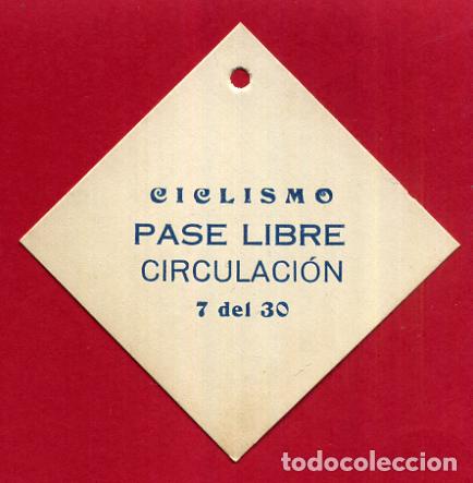 Sammelleidenschaft Sport: PASE DE CICLISMO MUY ANTIGUO , JULIO 1930 , VALENCIA , ORIGINAL , C10