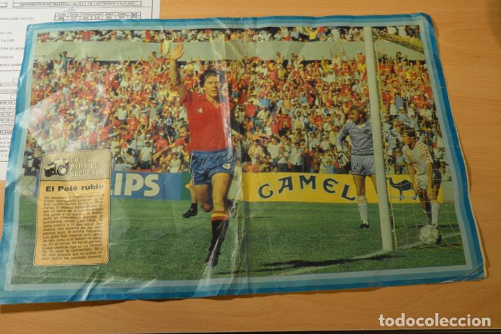 Sammelleidenschaft Sport: POSTER MUNDIAL MEXICO 86.ESPA&Ntilde;A-DINAMRCA 6-1.EL DIA DE LOS 5 GOLES DE BUTRAGUE&Ntilde;O