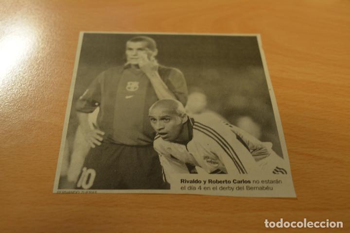 Coleccionismo deportivo: FUTBOL RECORTE DE PERIODICO DEPORTIVO RIVALDO (FC BARCELONA)