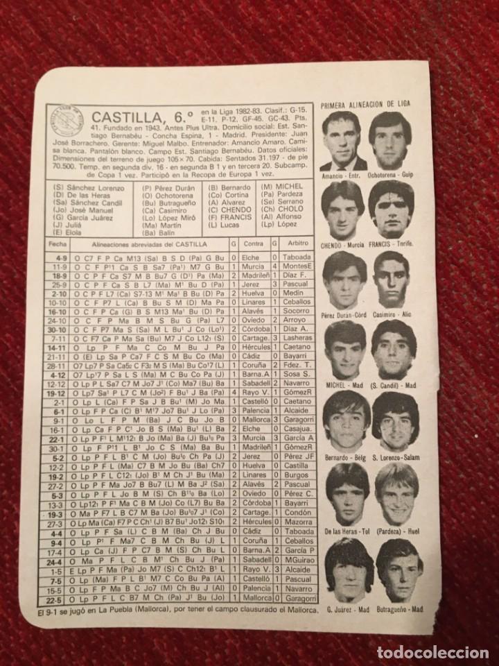 Sports collectibles: R4912 HOJITA HOJA CON ALINEACIONES EQUIPO CASTILLA PALENCIA TEMPORADA 82 83 1982 1983