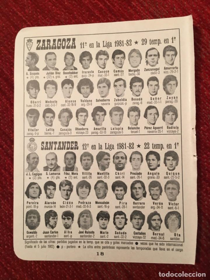 Sports collectibles: R4924 HOJITA HOJA CON ALINEACIONES EQUIPO REAL ZARAGOZA RACING SANTANDER TEMPORADA 81 82 1981 1982