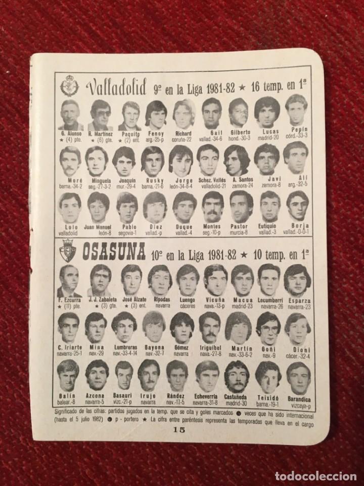 Sports collectibles: R4925 HOJITA HOJA CON ALINEACIONES EQUIPO REAL VALLADOLID OSASUNA TEMPORADA 81 82 1981 1982
