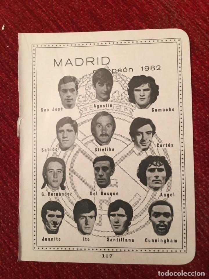 Sports collectibles: R4926 HOJITA HOJA CON ALINEACIONES EQUIPO REAL MADRID CAMPEON LIGA 1982