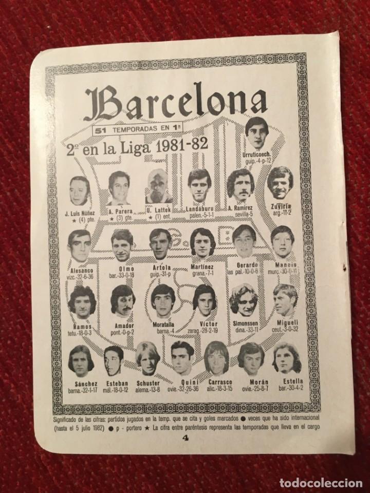 Sports collectibles: R4930 HOJITA HOJA CON ALINEACIONES EQUIPO BARCELONA TEMPORADA 81 82 1981 1982