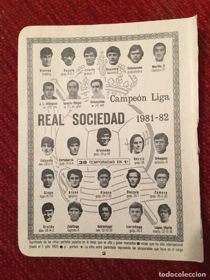 Sports collectibles: R4931 HOJITA HOJA CON ALINEACIONES EQUIPO REAL SOCIEDAD CAMPEON LIGA TEMPORADA 81 82 1981 1982