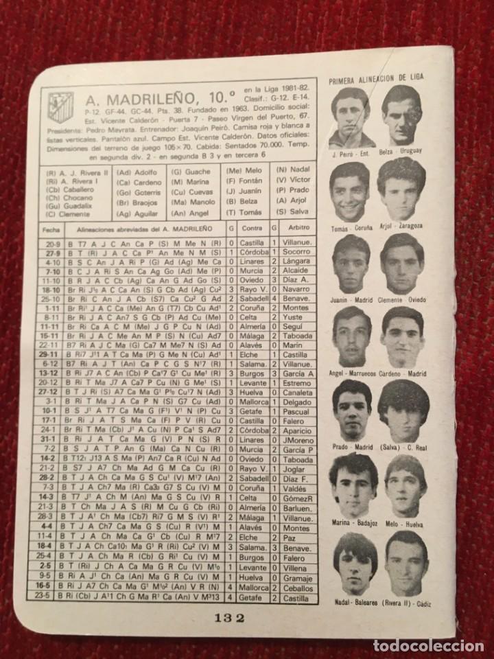 Sports collectibles: R4933 HOJITA HOJA CON ALINEACIONES EQUIPO ATLETICO MADRILE&Ntilde;O BURGOS LIGA TEMPORADA 81 82 1981 1982