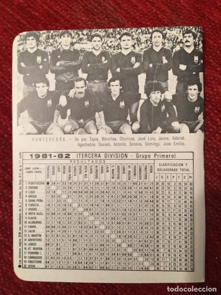 Sports collectibles: R4944 HOJITA HOJA CON ALINEACIONES EQUIPO FOTO PONTEVEDRA TEMPORADA 81 82 1981 1982
